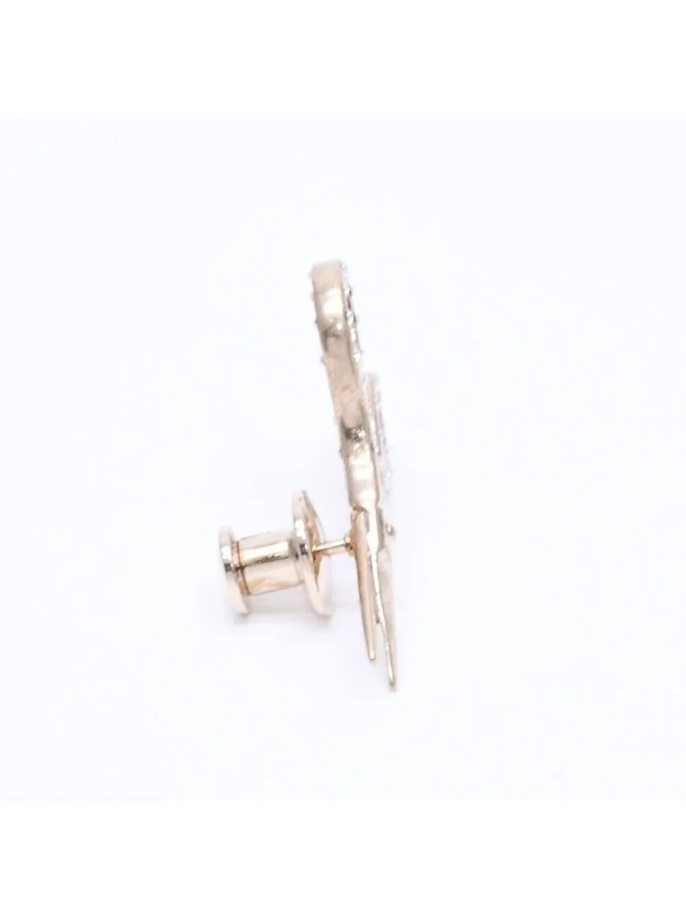 Chanel Brooch CC Logo Pin 3 Point Set Metal Gold